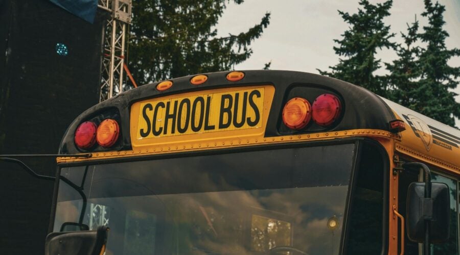 A school bus prepares for the return-to-school