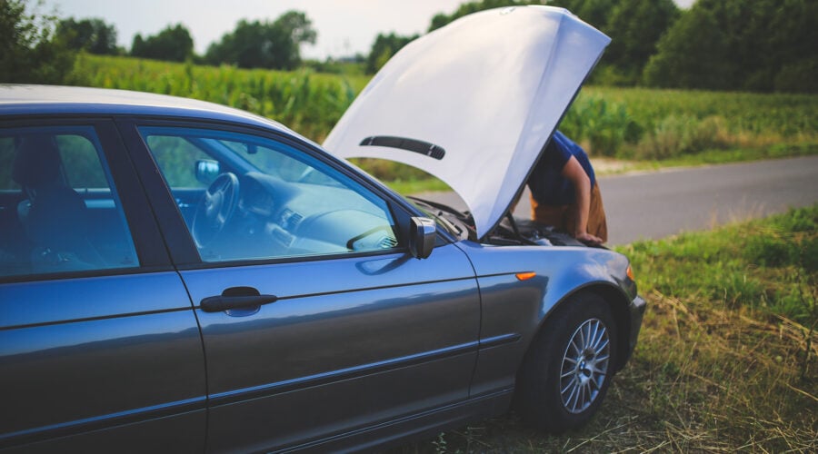 broken down car