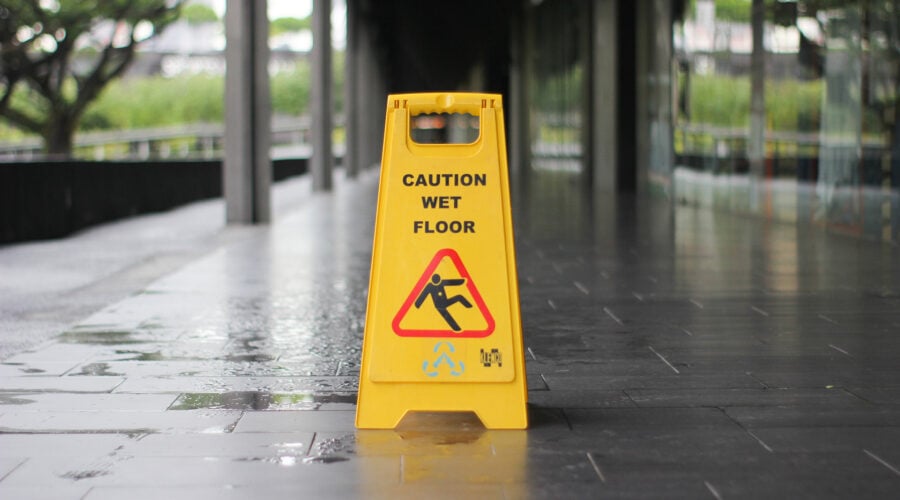 caution wet floor sign