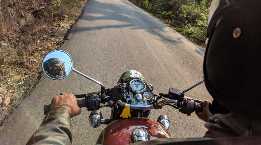 biker on a drive