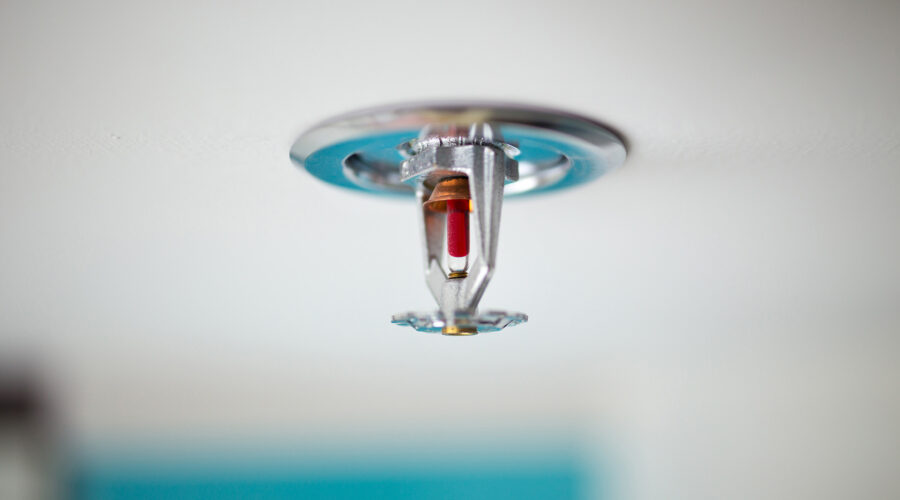 Close up image of a fire sprinkler