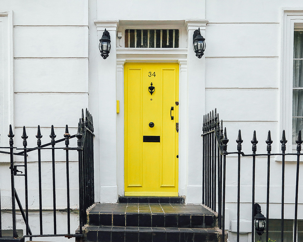 yellow front door