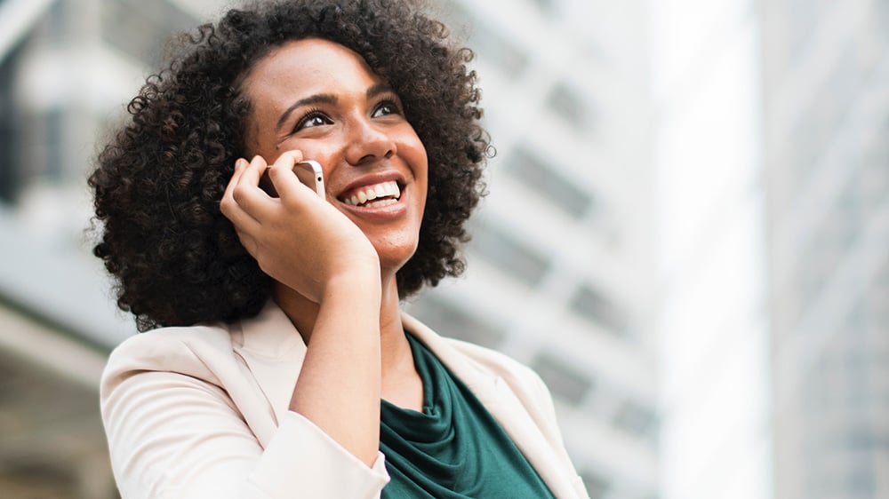 Woman on phone