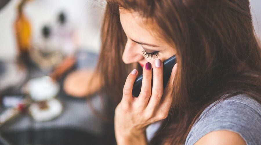 Woman on phone