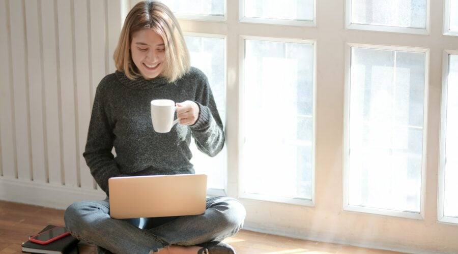 Woman with coffee