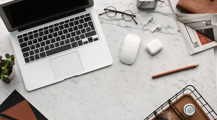 Desk with Laptop computer