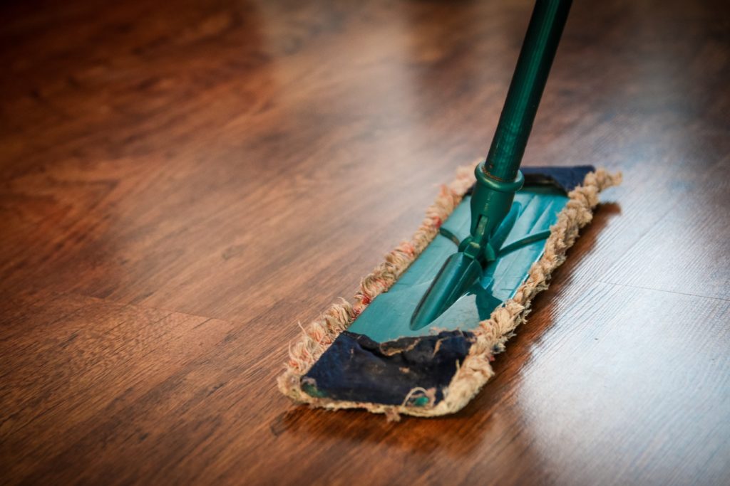 Mop on hard wood floor