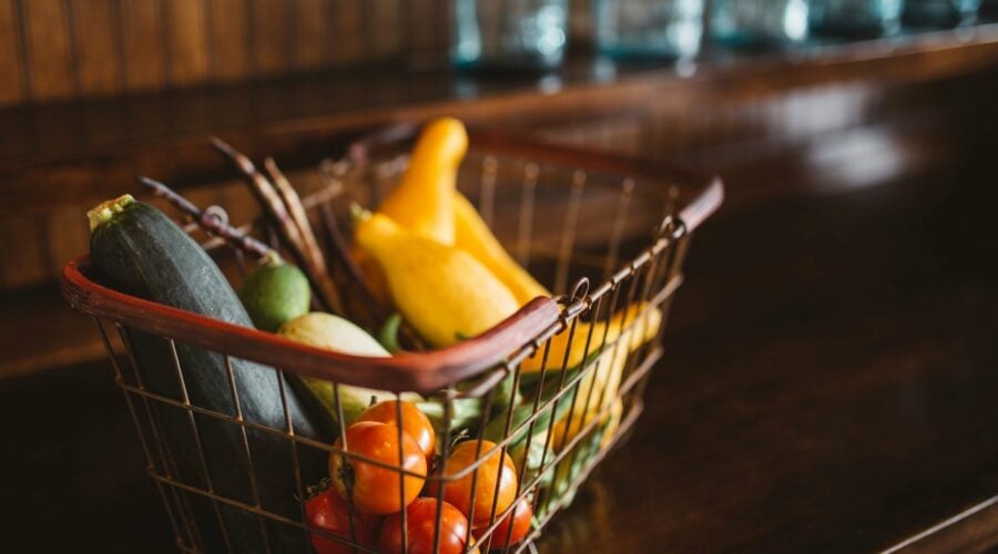 Produce in basket