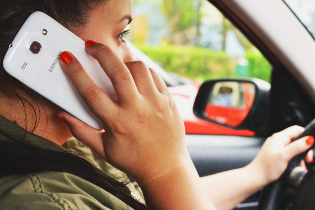 Talking on the phone and driving