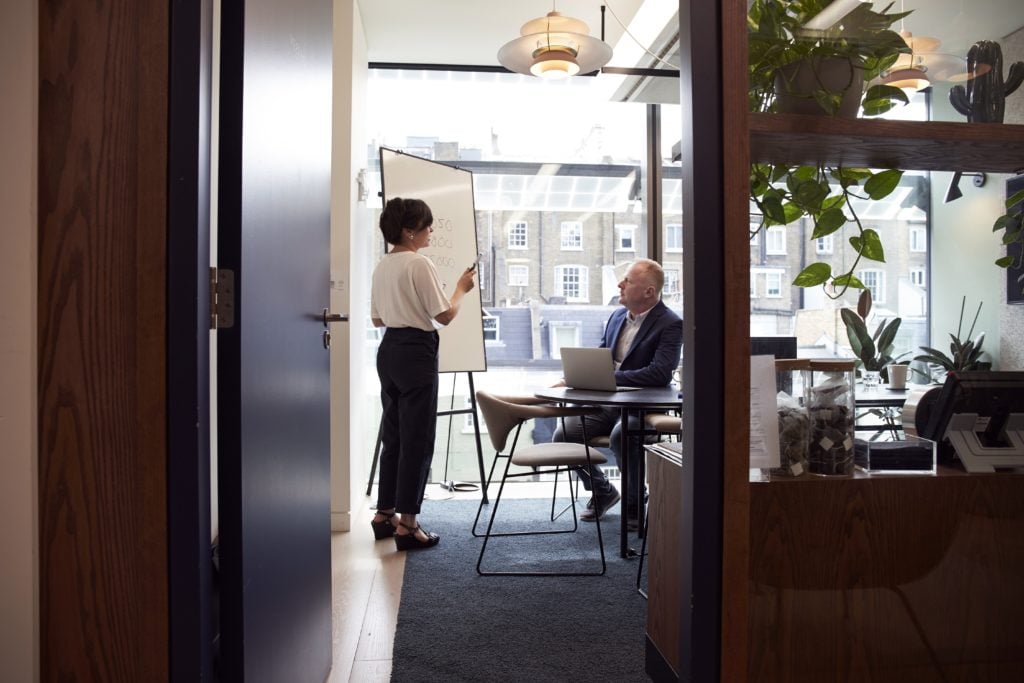 man and woman Meeting in an office