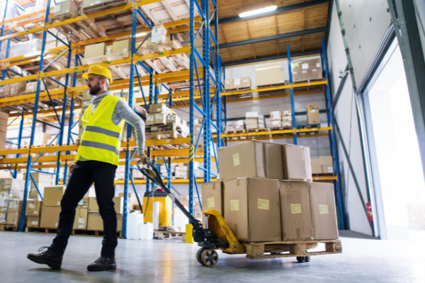 Worker in warehouse