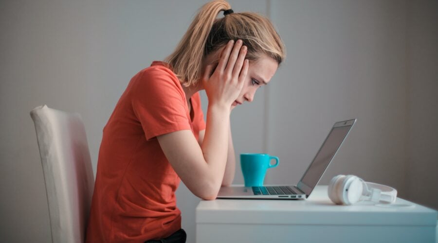 Woman at computer