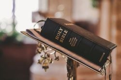Bible A Bible rests on the pulpit
