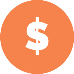 a coin with a dollar sign on it