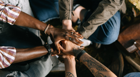 people in a residential treatment program support each other