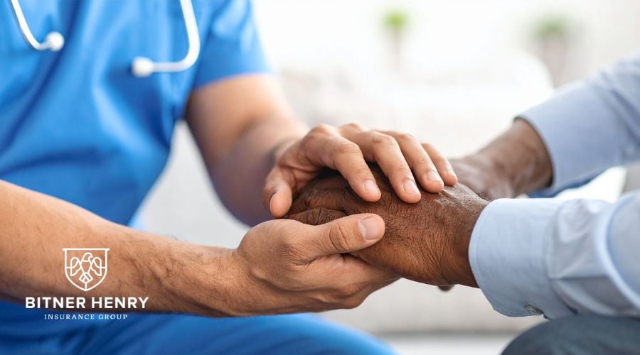 A medical professional tends to a patient
