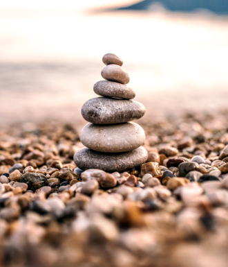 behavioral therapy (1) A stack of healing rocks