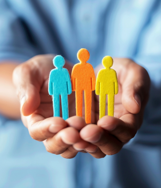 employee benefits a man happily holds his employee benefits