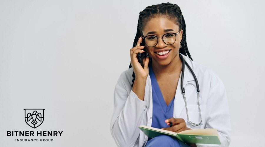 medical virtual meeting, the bitner henry logo sits in the bottom left