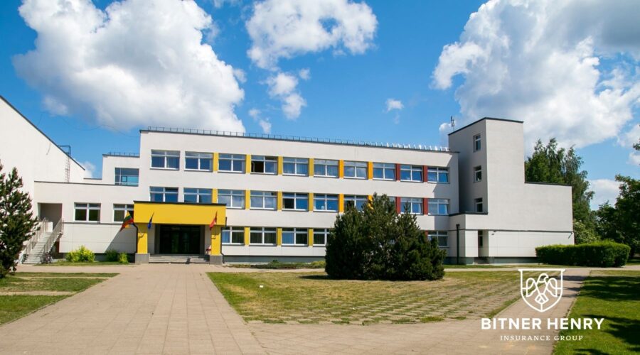 a school. The bitner henry logo is in the bottom left