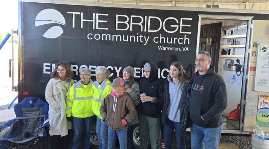 The Bridge Church from West Virginia receives a grant for their Canteen program. A Bitner Henry representative is also there.