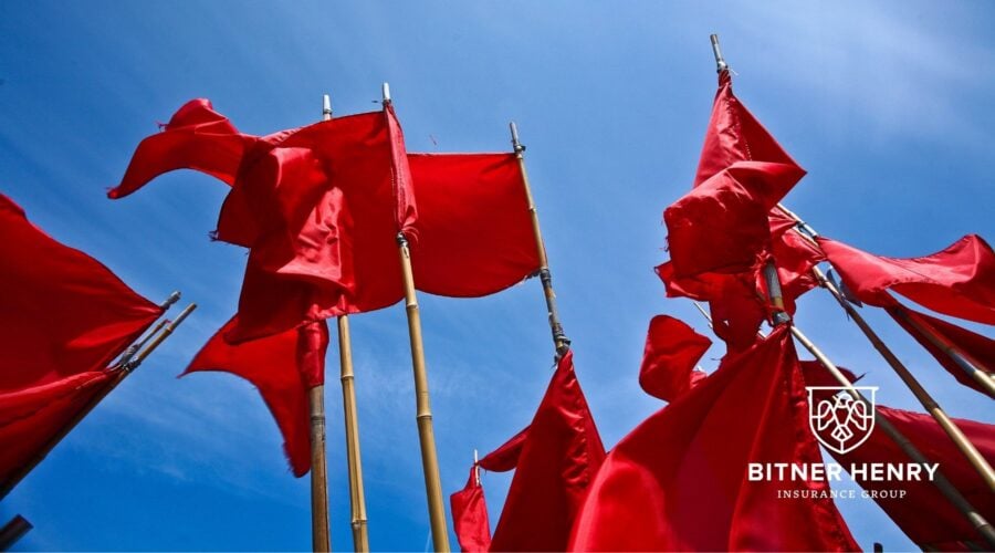 Red flags about violence against the church. The Bitner Henry logo is in the bottom right.
