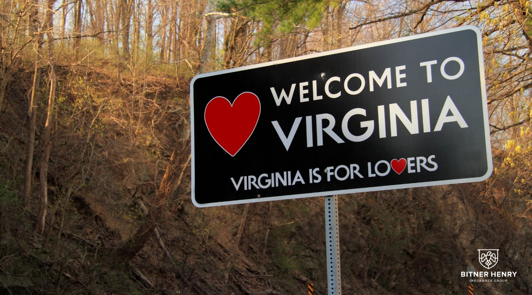 A sign that says, "Welcome to Virginia"