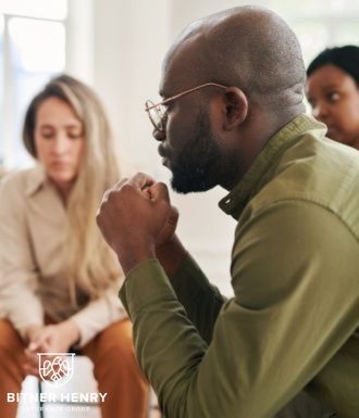 A counseling group works together to heal