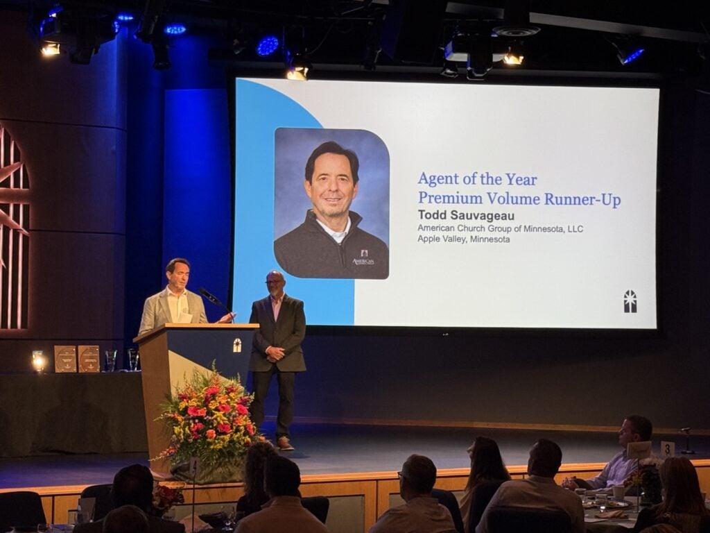 Todd Sauvageau receives an award